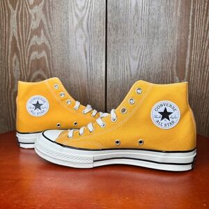 Converse Chuck Taylor All Star 70s High Top Yellow Canvas Sneakers Shoes Men 8.5